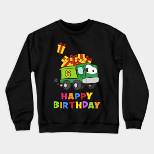 6th Birthday Party 6 Year Old Six Years Crewneck Sweatshirt